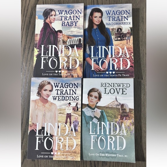 LINDA FORD Lot of 4 PB Books-Love On The Santa Fe Trail Series & Western Trail - Picture 1 of 7